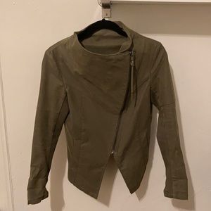 Olive Green Moto Jacket